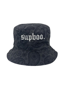SUPBOO Paisley Bucket Hat - Grey