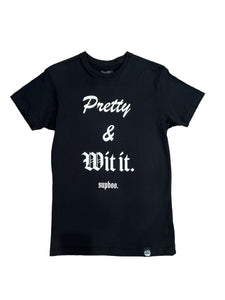 SUPBOO Pretty & Wit it T-Shirt - Black
