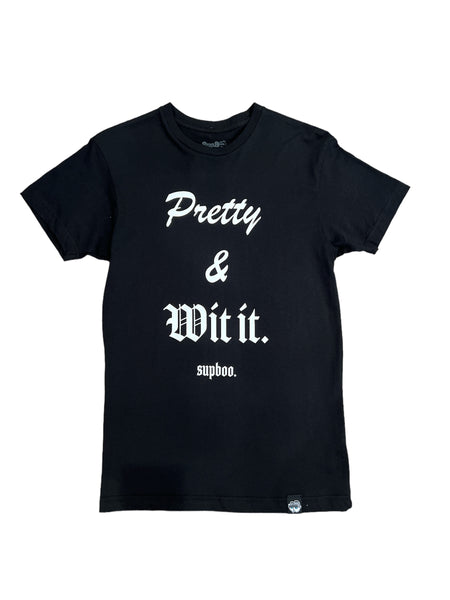 SUPBOO Pretty & Wit it T-Shirt - Dusty Rose