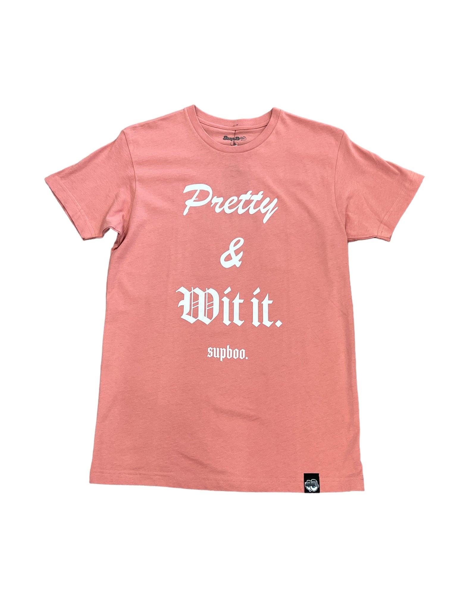 SUPBOO Pretty & Wit it T-Shirt - Dusty Rose