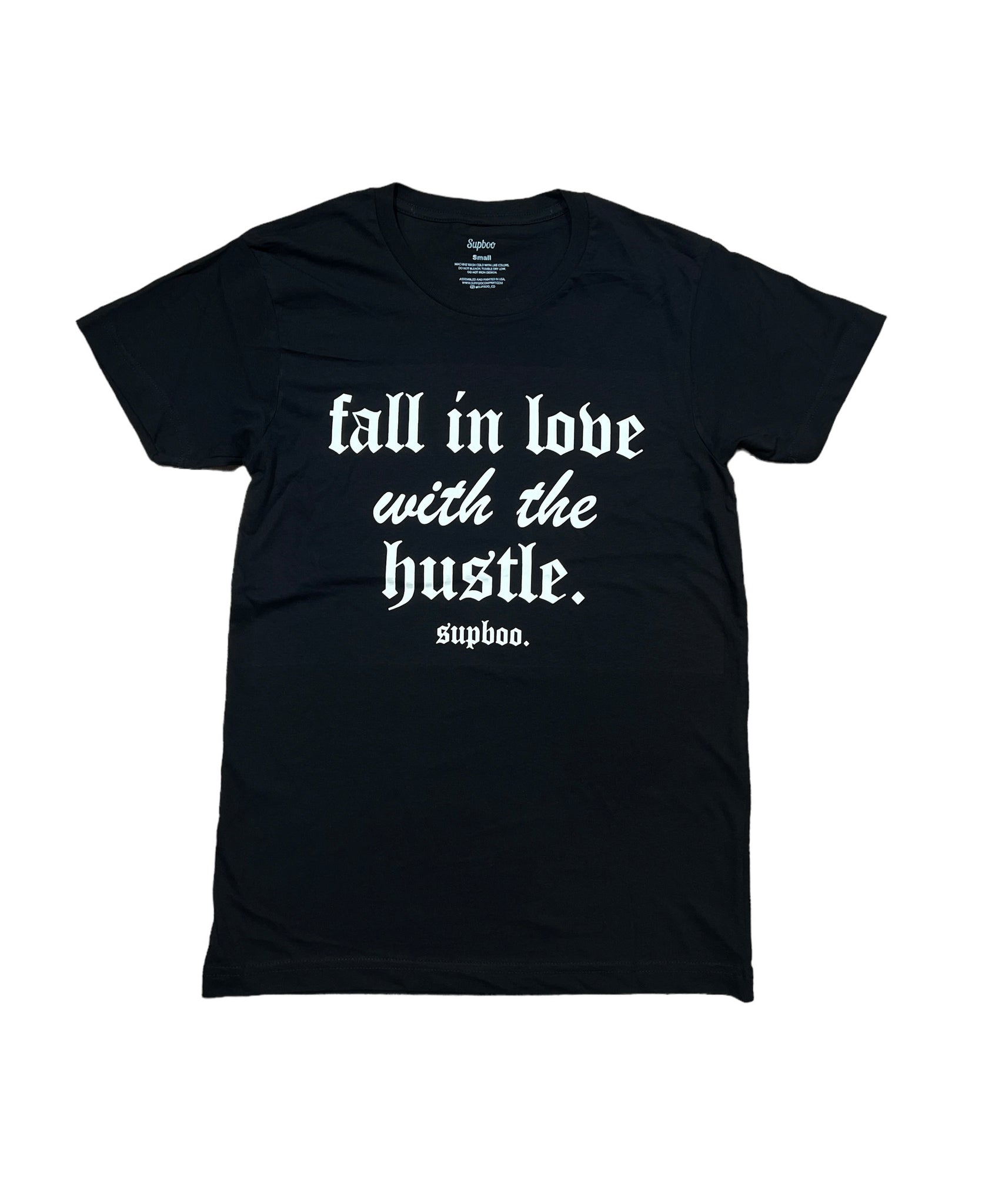 SUPBOO Love The Hustle T-Shirt - Black