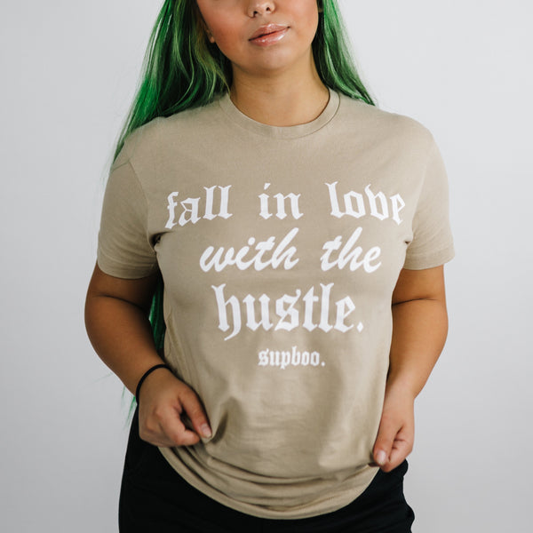 SUPBOO Love The Hustle T-Shirt - Maroon