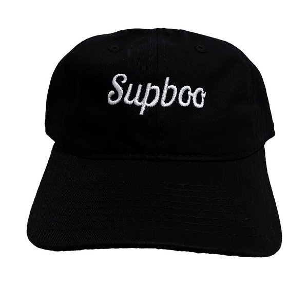 SUPBOO Script Dad Hat - Black